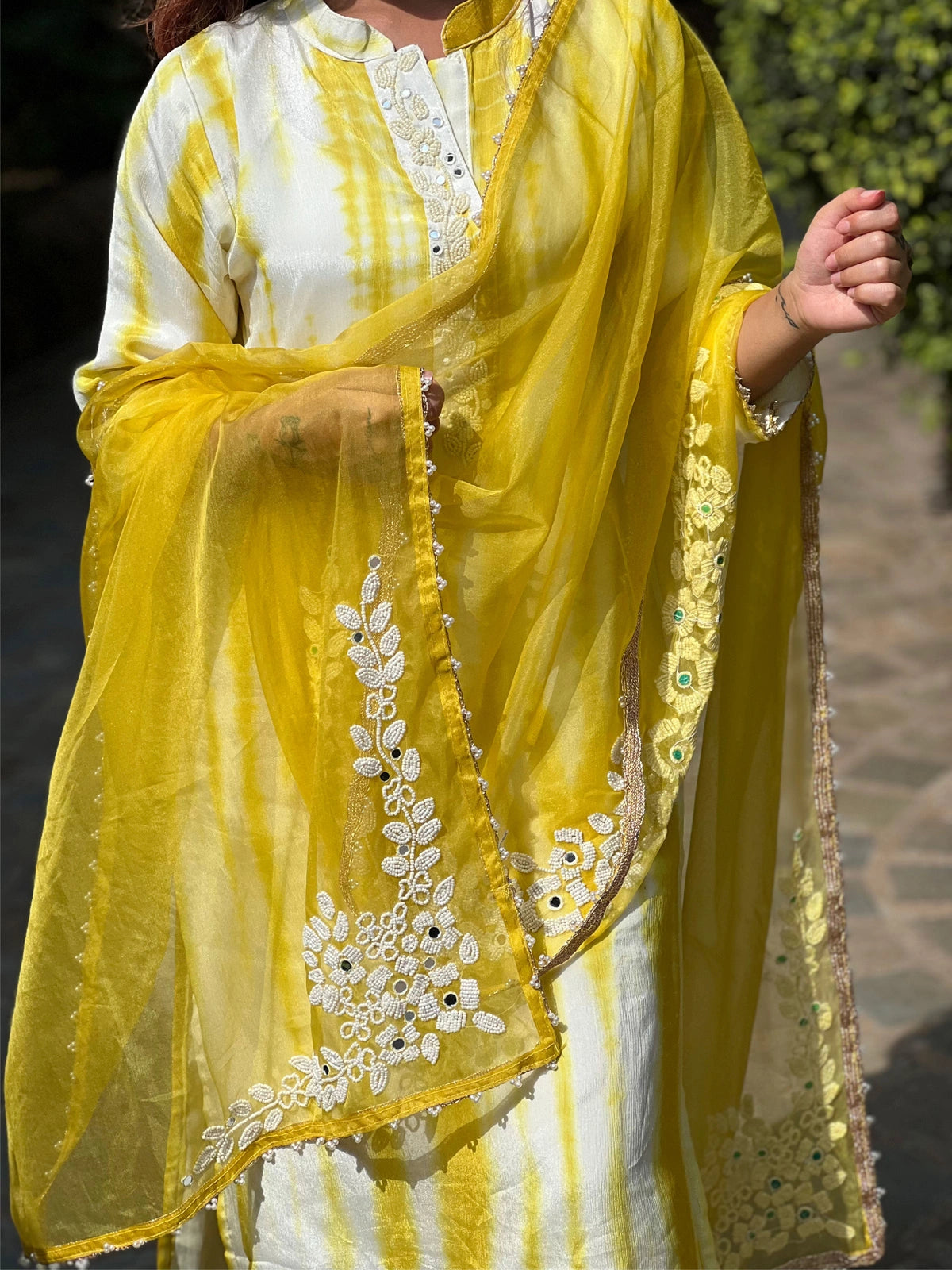 Sunny Glow Shibori Suit