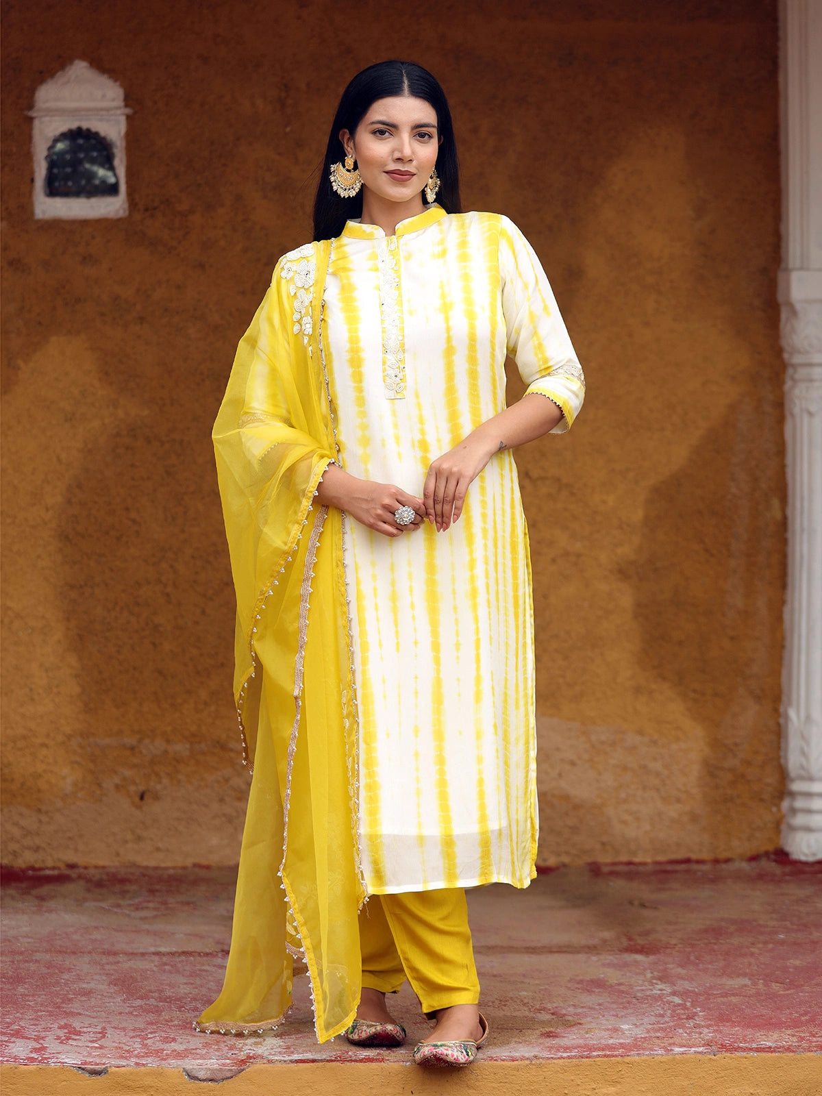 Sunny Glow Shibori Suit