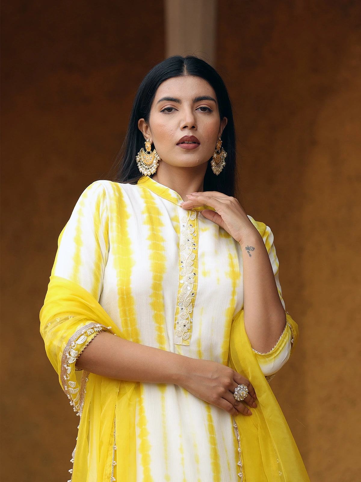 Sunny Glow Shibori Suit