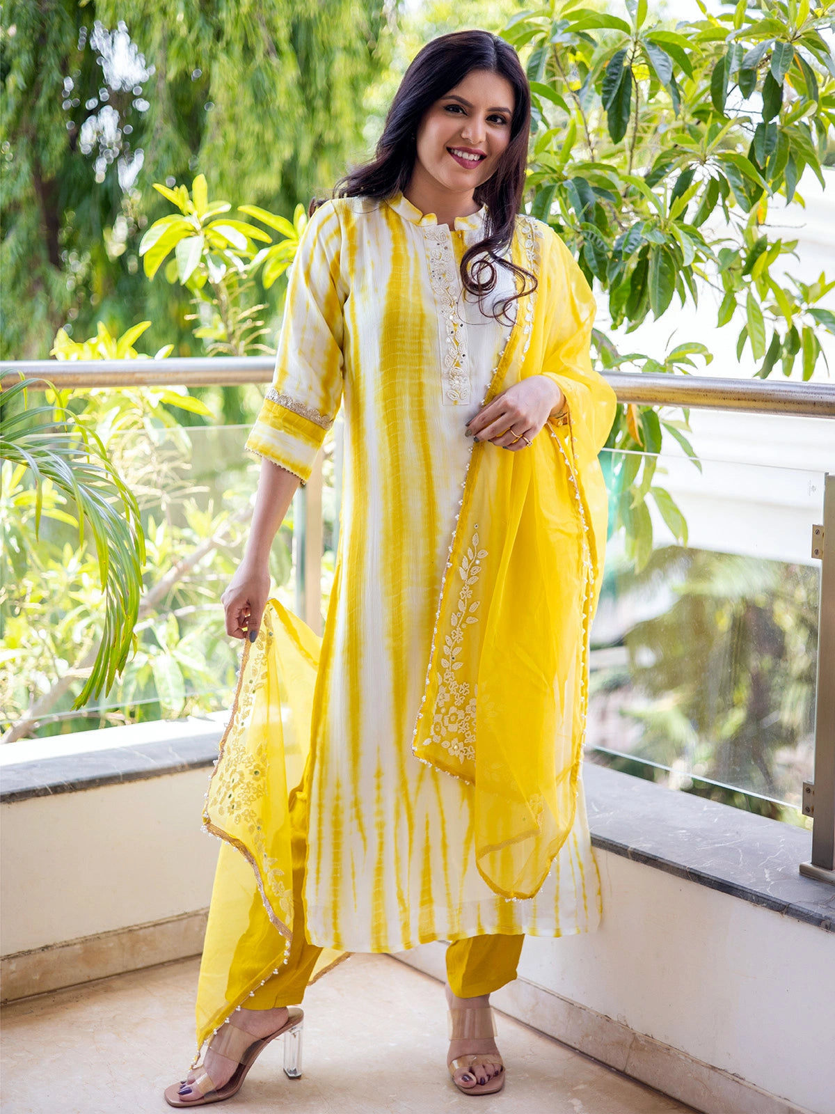 Sunny Glow Shibori Suit