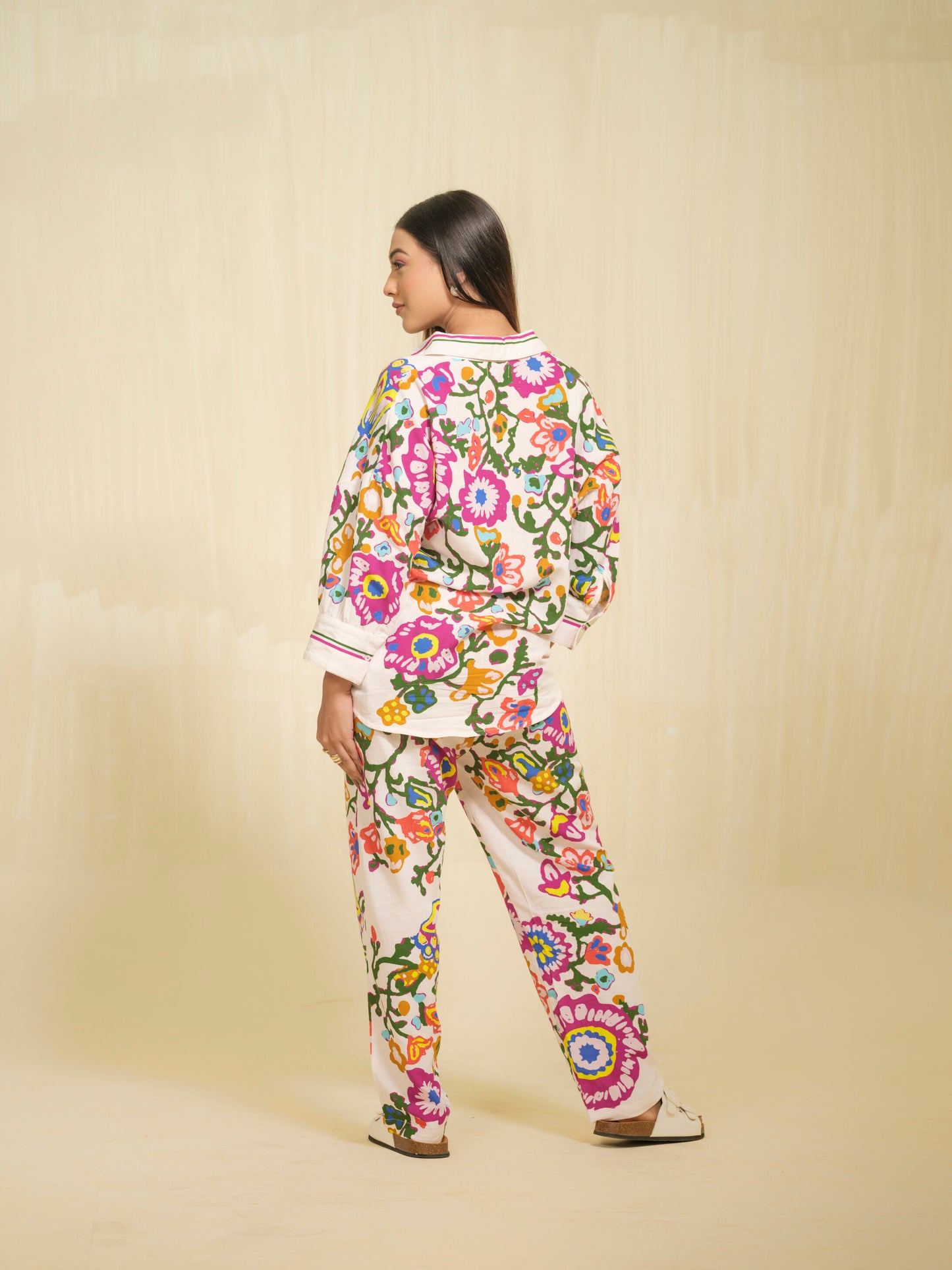 Floral Fusion White Co-ord Set