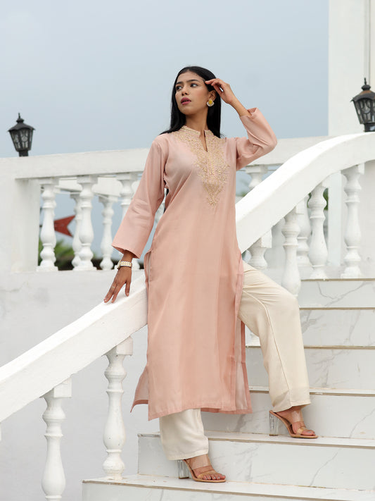 Pink Gota Patti Kurti
