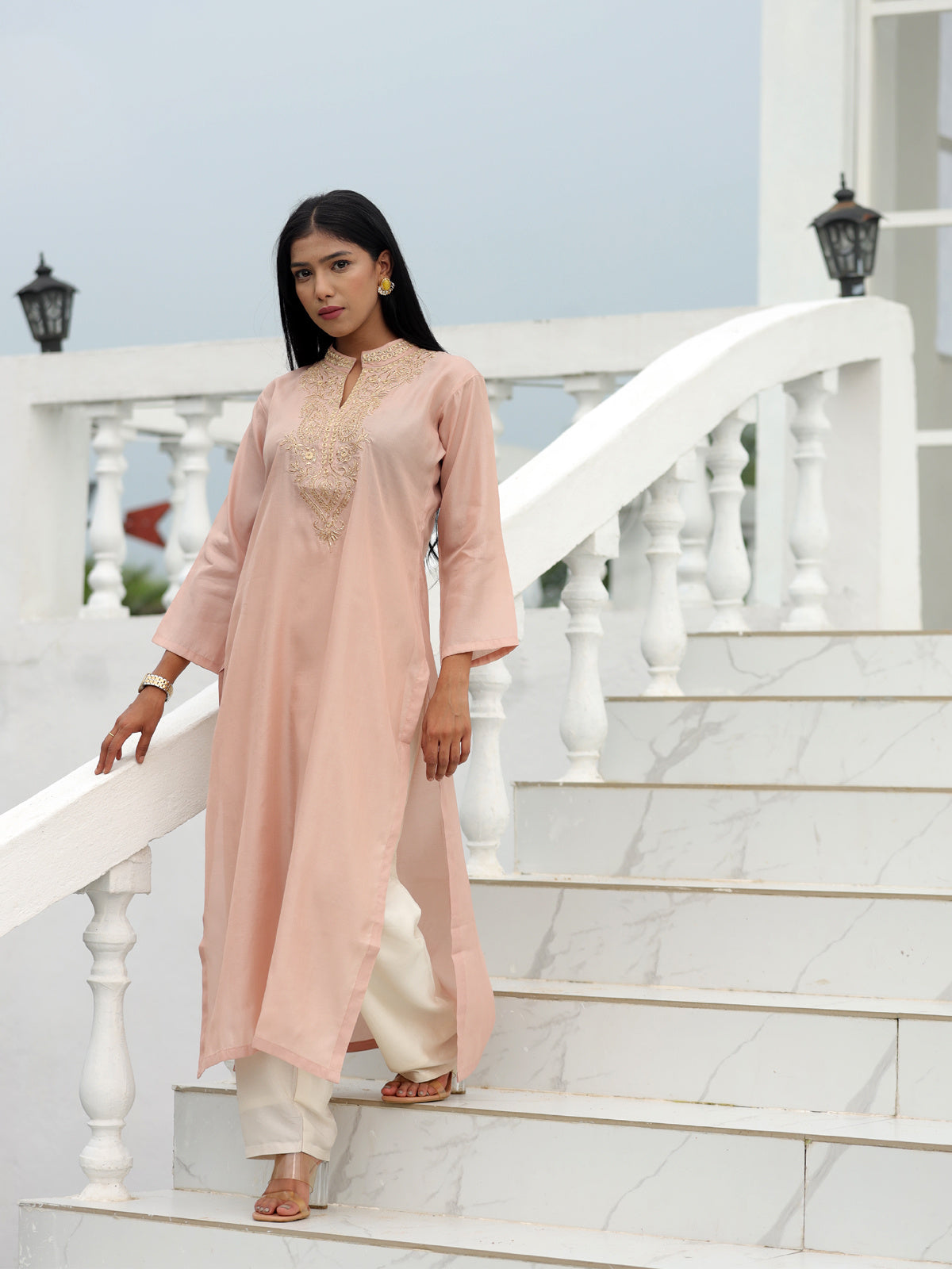 Pink Gota Patti Kurti