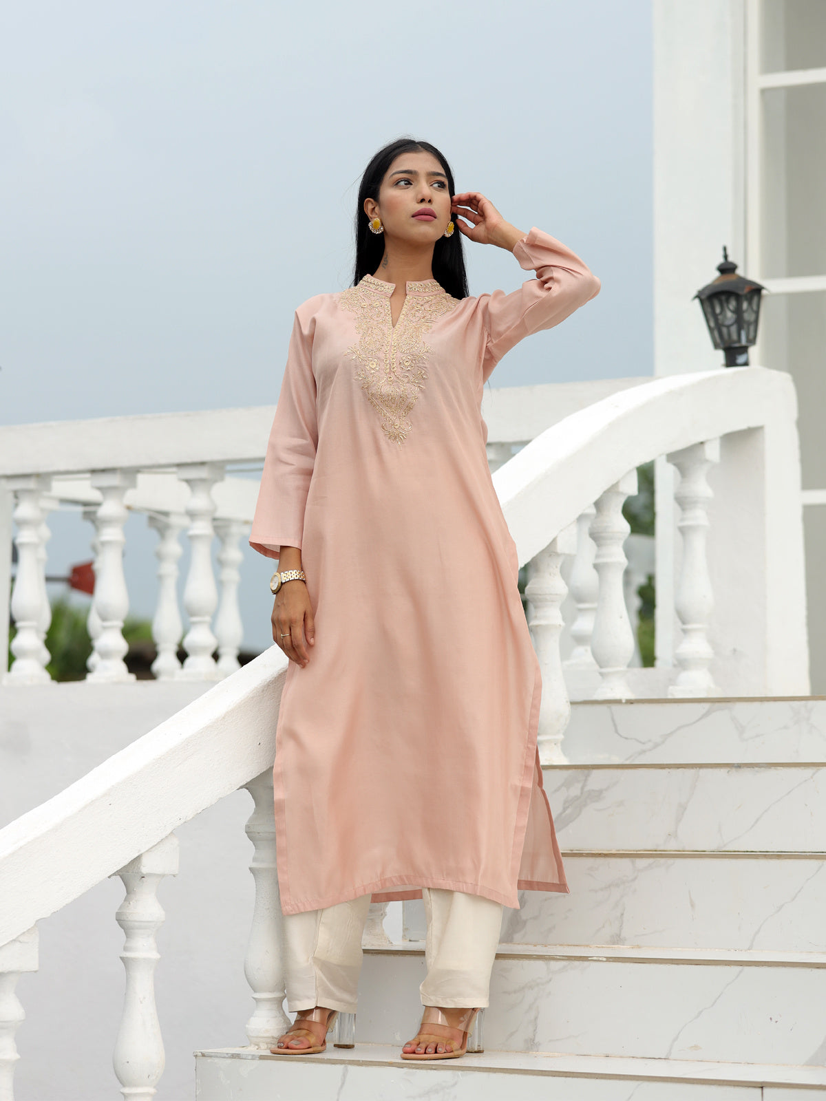 Pink Gota Patti Kurti