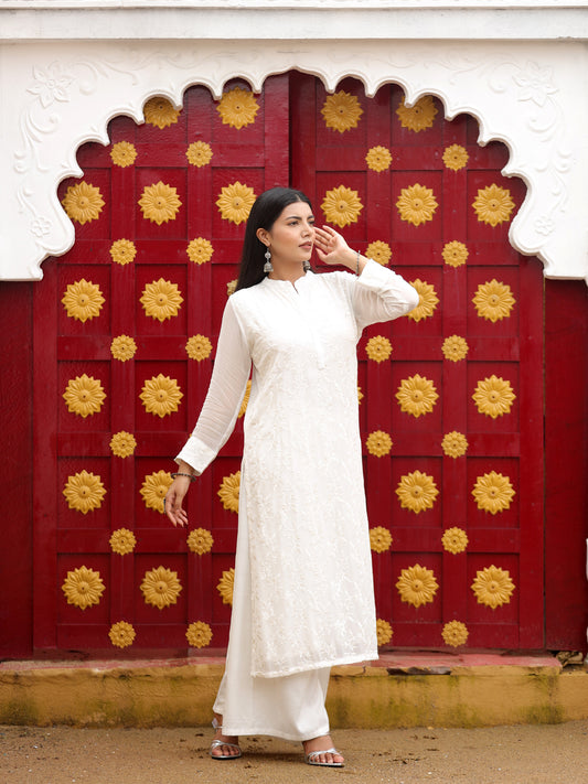 Serene Ivory Chickenkari Ensemble