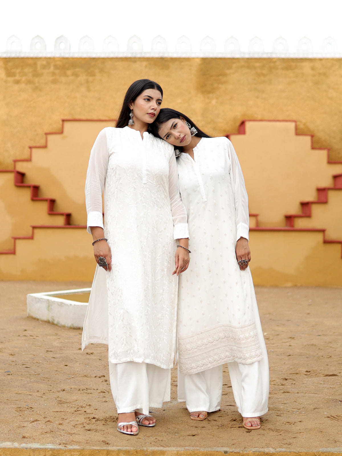 Ivory Intricate Threadwork Ensemble